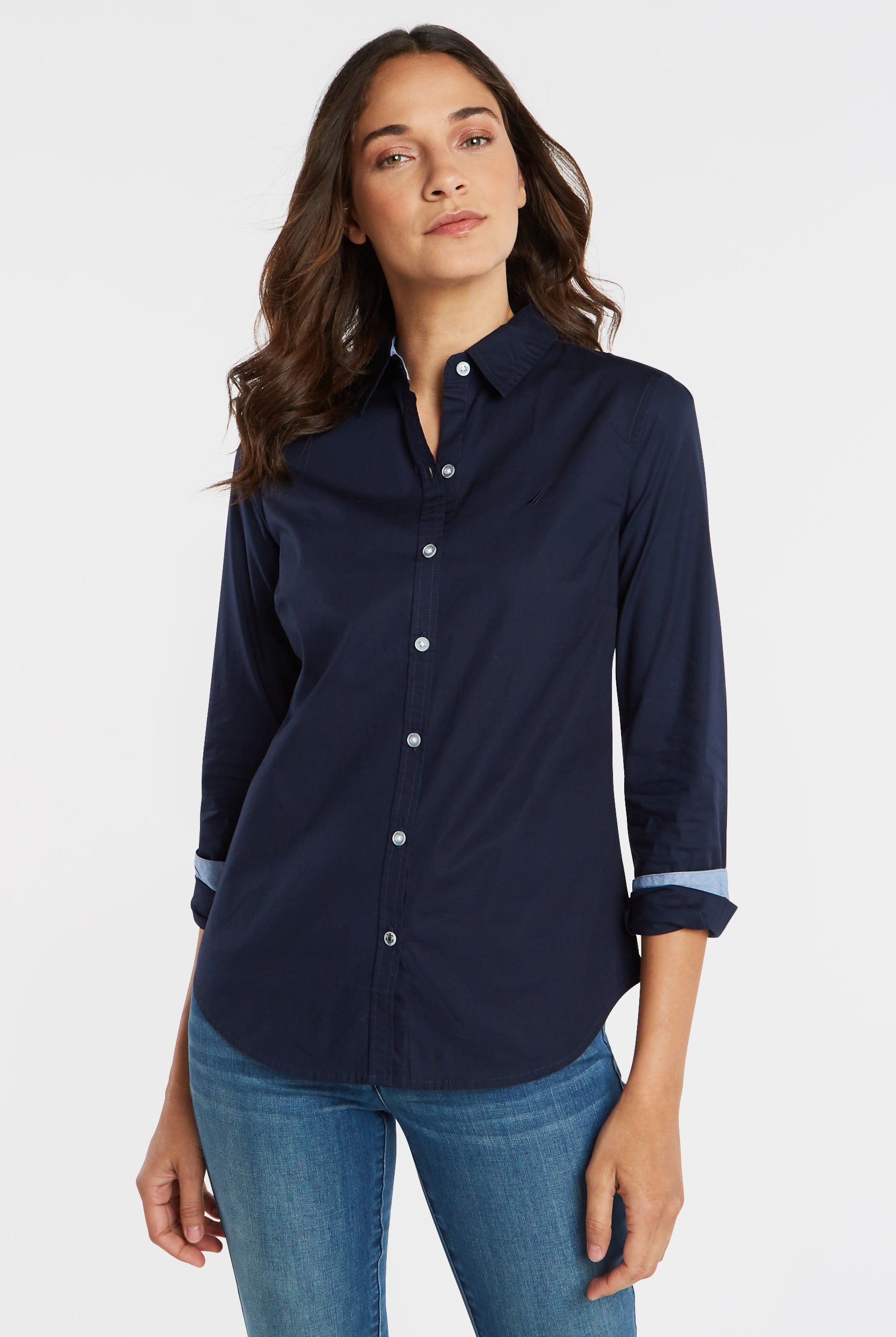 CAMISA MANGA LARGA DAMA - L / BLANCO - CAMISA MANGA LARGA DAMA