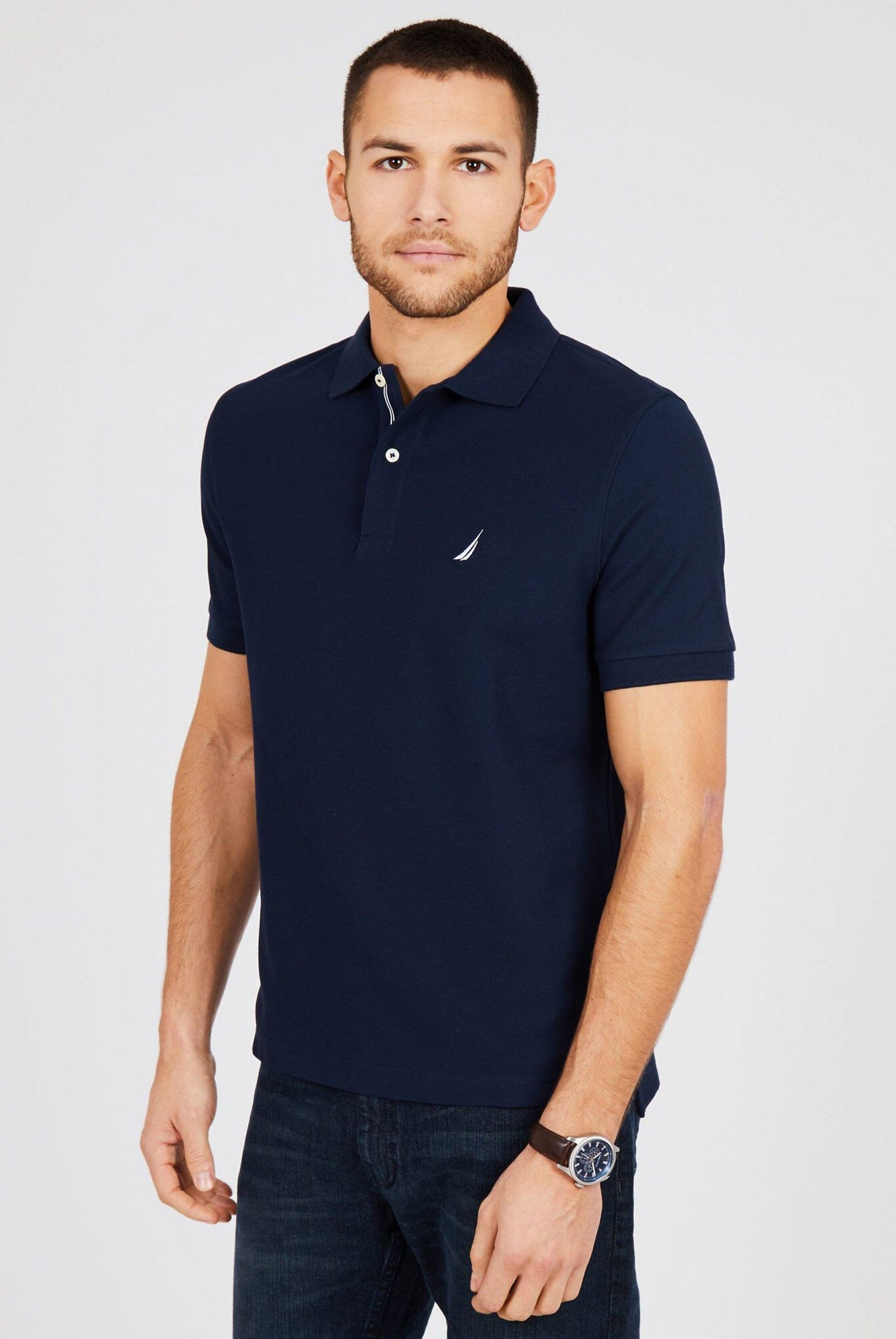 POLO DE HOMBRE CLASSIC FIT - S / AZUL - POLO DE HOMBRE