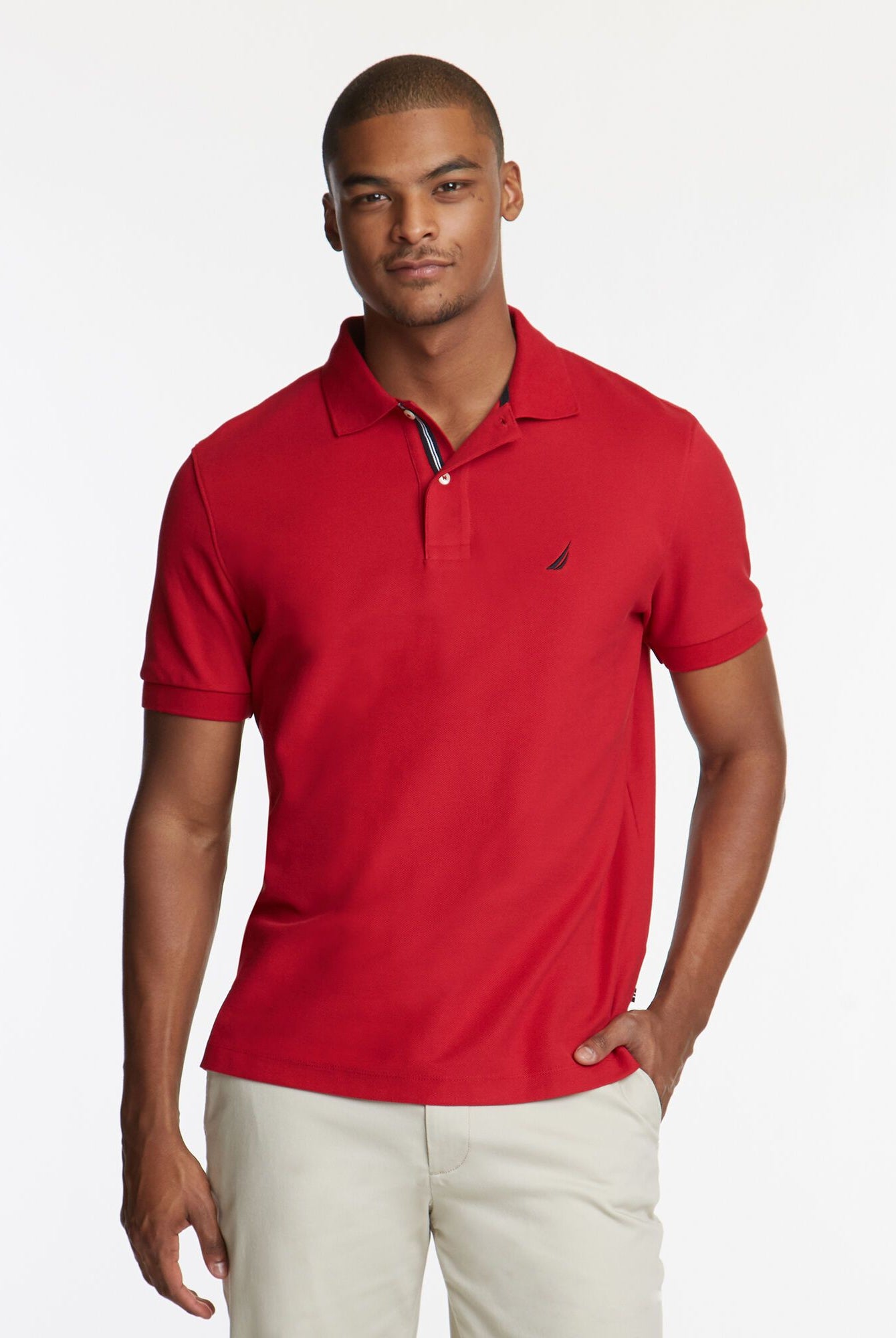 POLO DE HOMBRE CLASSIC FIT - S / ROJO - POLO DE HOMBRE