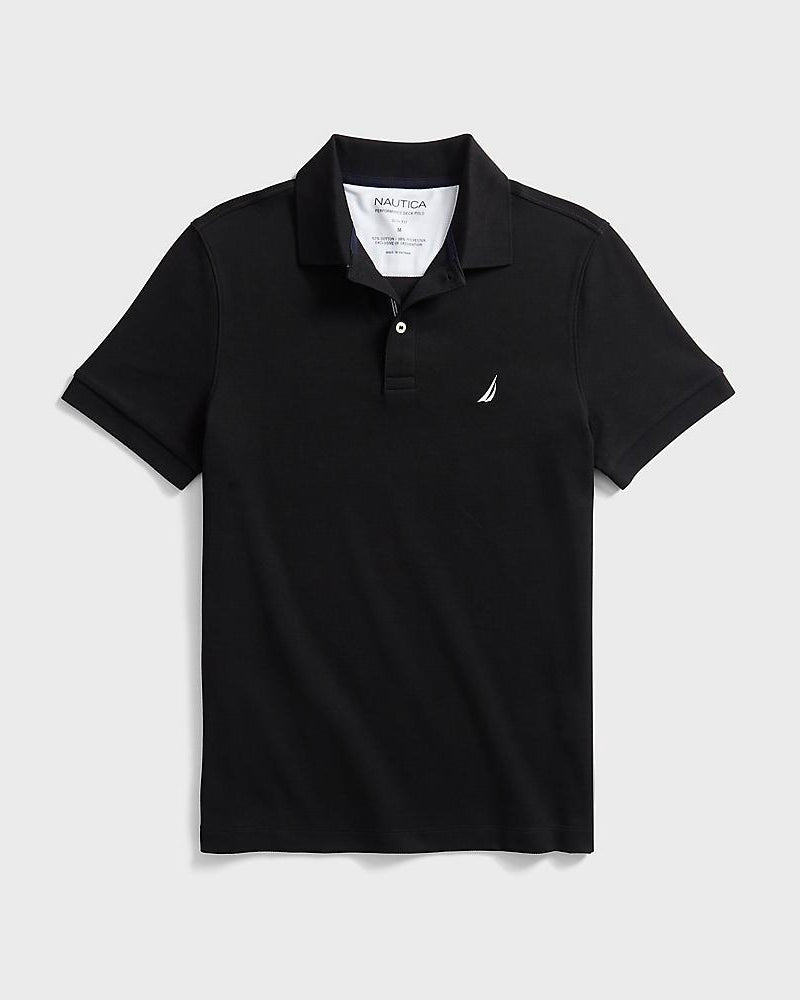 POLO PIQUE SLIM FIT - S / NEGRO - POLO DE HOMBRE