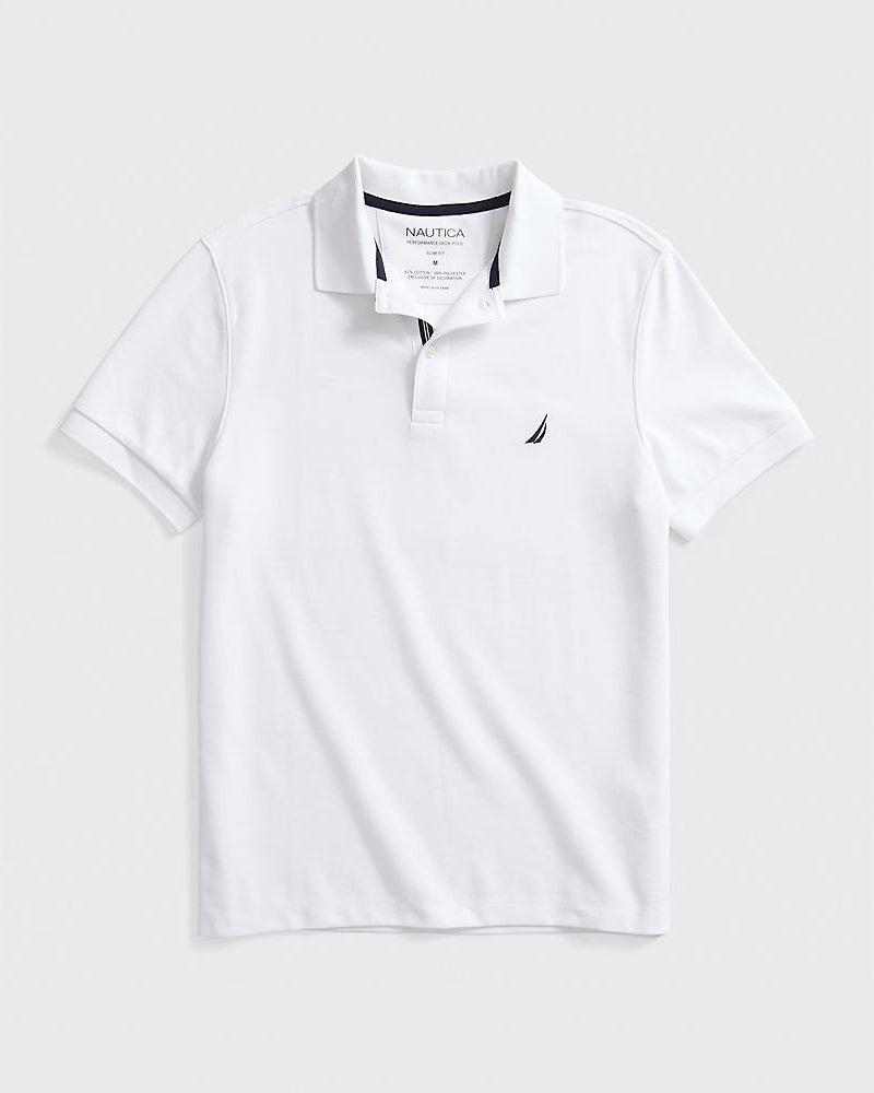 POLO PIQUE SLIM FIT - S / BLANCO - POLO DE HOMBRE