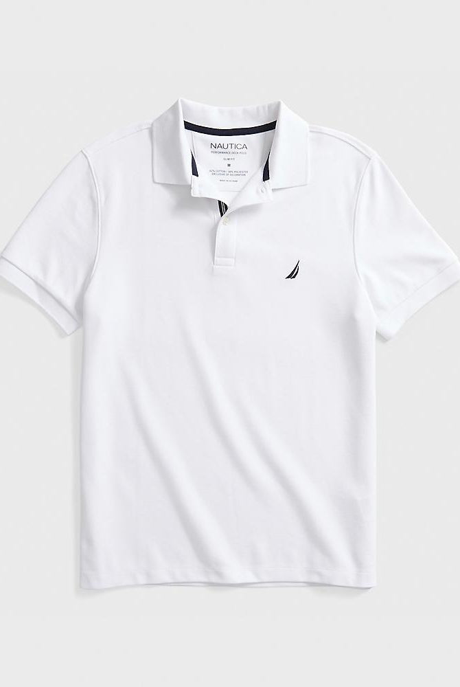 POLO PIQUE SLIM FIT - S / BLANCO - POLO DE HOMBRE