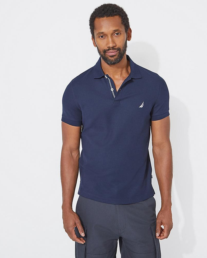 POLO PIQUE SLIM FIT - S / AZUL OSCURO - POLO DE HOMBRE
