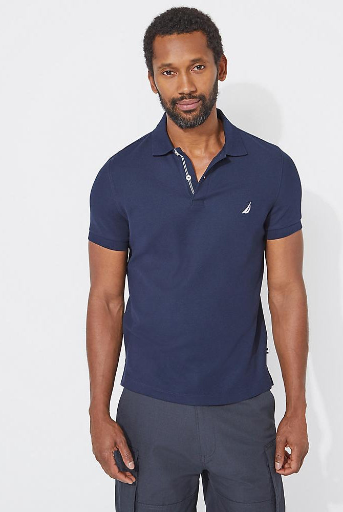 POLO PIQUE SLIM FIT - S / AZUL OSCURO - POLO DE HOMBRE