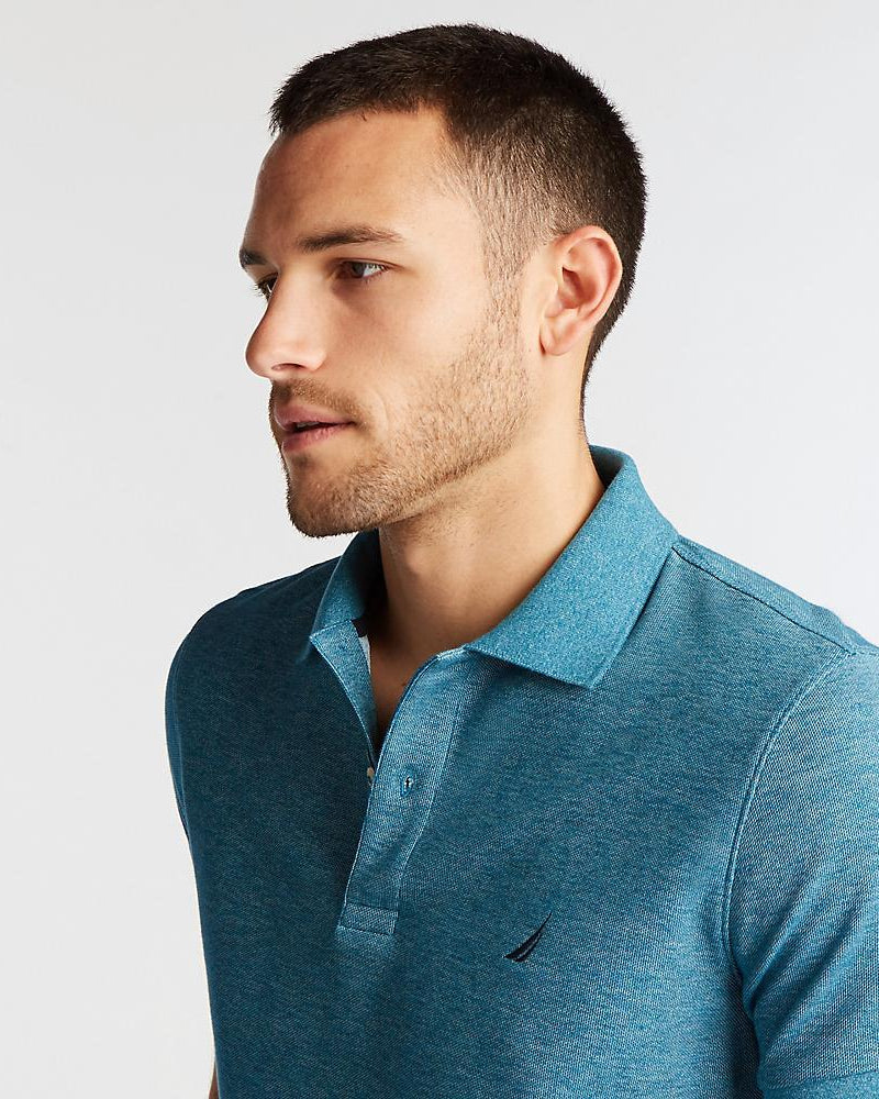 POLO PIQUE SLIM FIT - S / TURQUESA - POLO DE HOMBRE