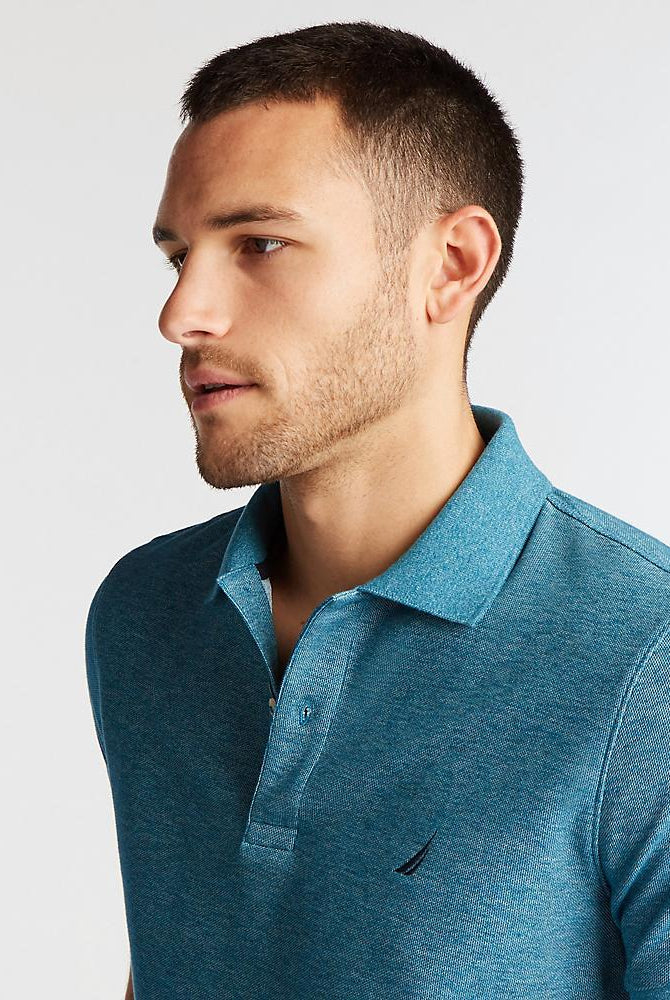 POLO PIQUE SLIM FIT - S / TURQUESA - POLO DE HOMBRE