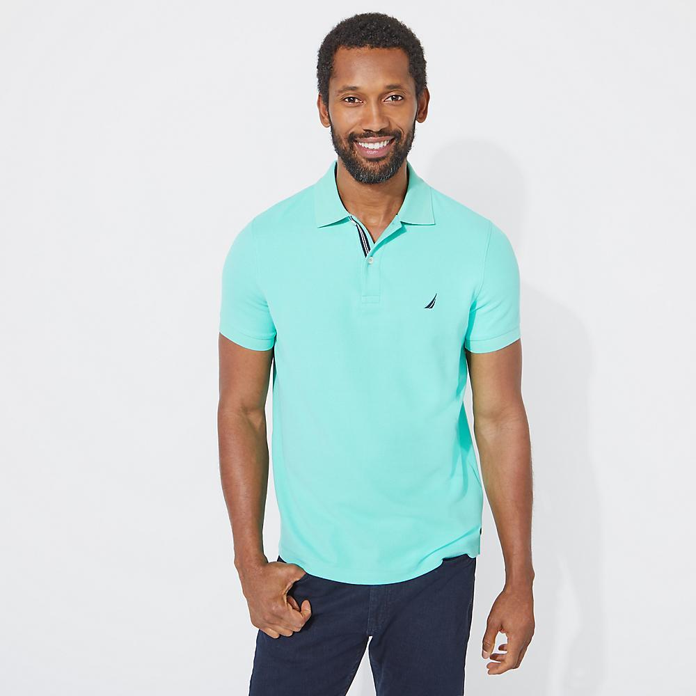 POLO PIQUE SLIM FIT - S / VERDE AQUA - POLO DE HOMBRE