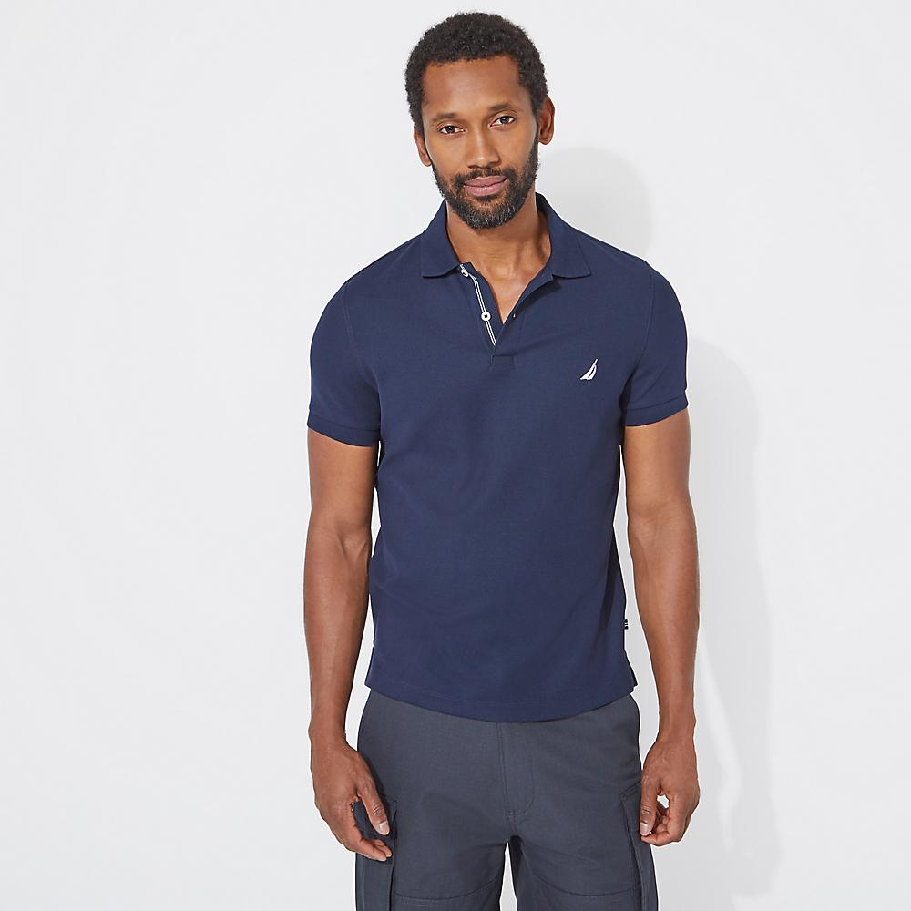 POLO PIQUE SLIM FIT - S / AZUL OSCURO - POLO DE HOMBRE